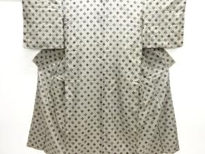 アンティーク　菱模様織り出し銘仙着物